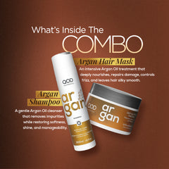 QOD Pro Argan Shampoo + Hair Mask Combo 300 ml - QOD Professional