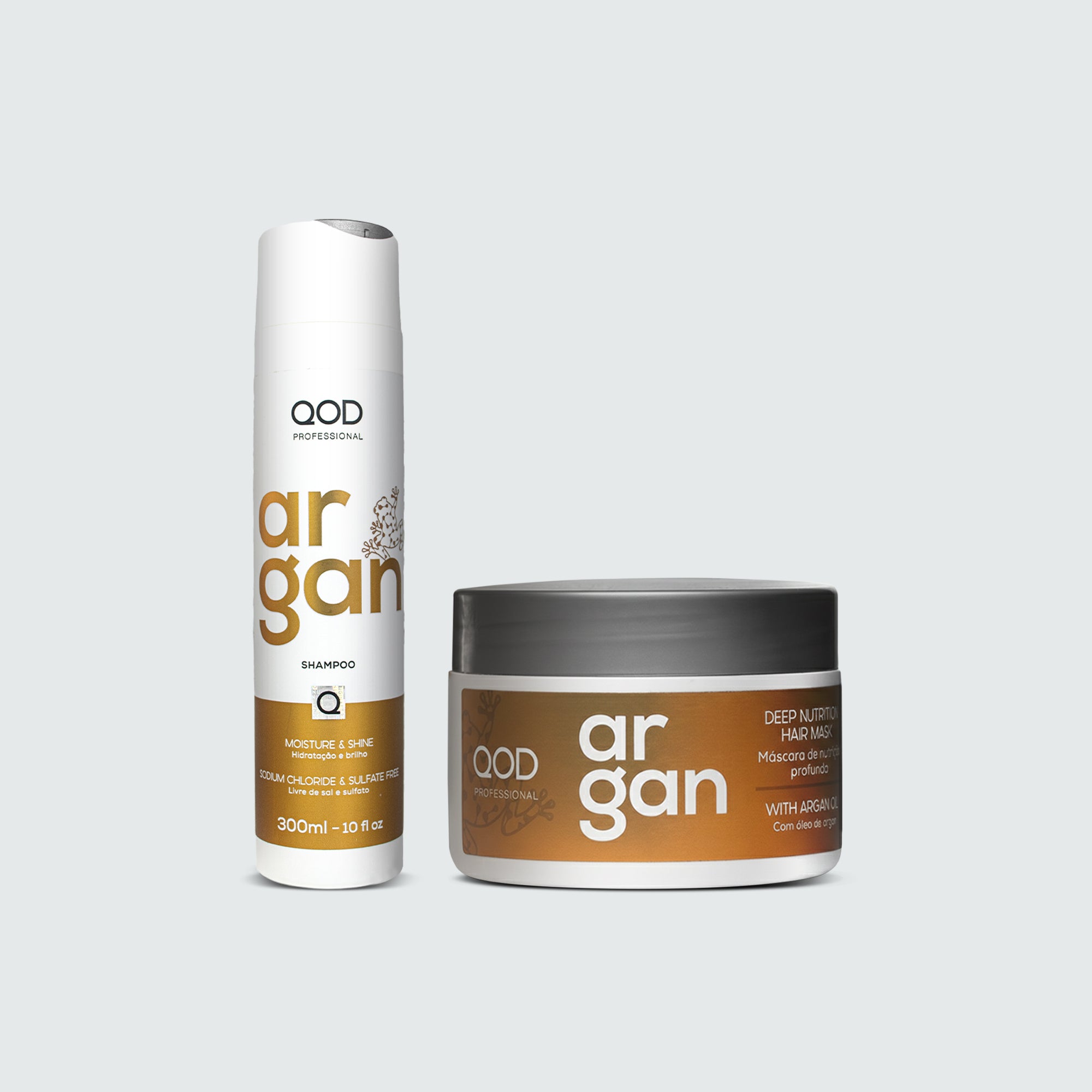 QOD Pro Argan Shampoo + Hair Mask Combo 300 ml - QOD Professional